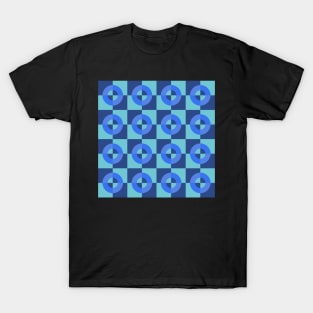 retro monochrome geometrical pattern T-Shirt